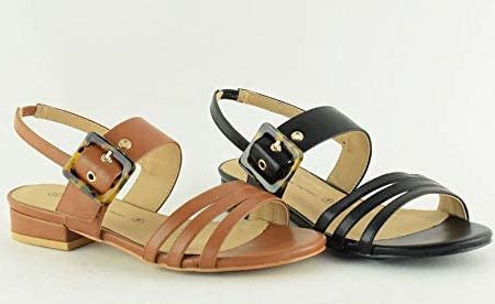 THE DIVINE FACTORY Liede, Sandalias con Correa de Tobillo Mujer, Negro (Negro 010), 38 EU For Discount